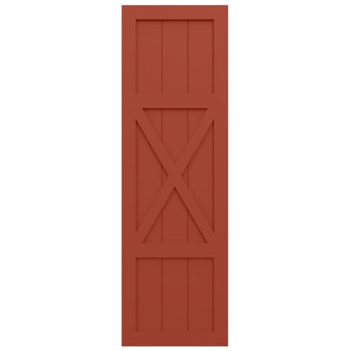 18"W x 60"H True Fit PVC Center X-Board Farmhouse Fixed Mount Shutters, Colorful Leaves (Per Pair - Hardware Not Included) by Ekena Millwork - Image 5