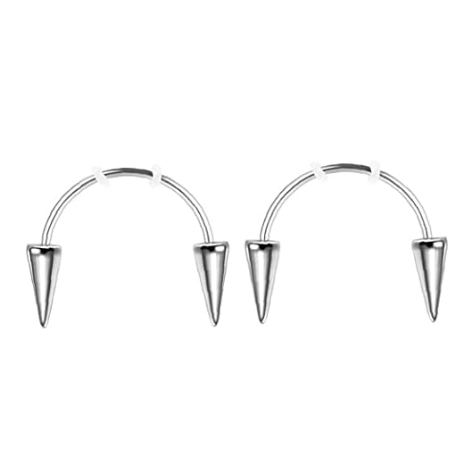 TOSSPER 2 st tänder smiley piercing smycken tänder proteser ring skivstång hundtänder kirurgiskt rostfritt stål kroppspiercing