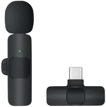 Wireless Lavalier Microphone with Type-C – Clip-On Mic for Android Phones & USB-C Devices
