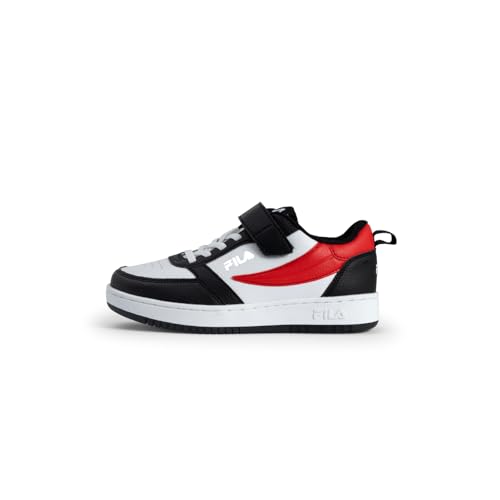 FILA REGA NF Velcro Kids Sneaker, Black Red, 32 EU