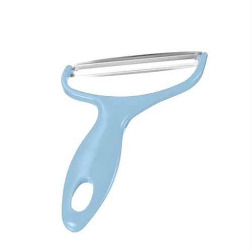 FYJL Econome Legumes Râpe à Choux, éplucheur de légumes, Salade de Fruits à Large Ouverture, raboteuse de Pommes de Terre, ustensiles de Cuisine Epluche Legume(Blue)