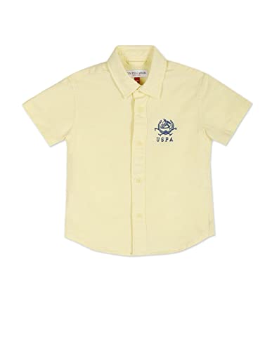 Image of U.S. Polo ASSN. Kids Half Sleeve Shirt for Boys - 100% Cotton, Spread Collar, Casual Shirt for Boys, Smart Everyday Wear