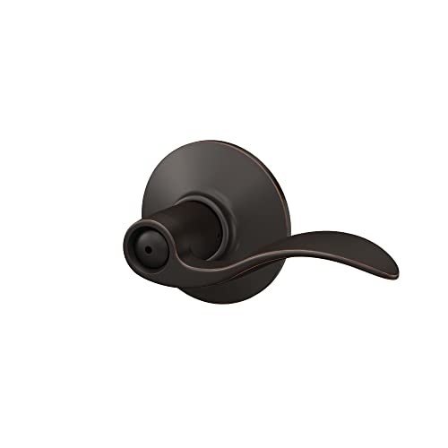 Image of SCHLAGE F40 Acc 716 Accent Door Lever, Bed & Bath Privacy Lock, Aged Bronze (Pack of 4)