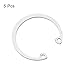 uxcell 5Pcs 50mm Internal Retaining Ring Circlip, 304 Stainless Steel Internal Circlip Snap Rings C-Clips GB893 for Grooved Shafts Studs, Silver Tone