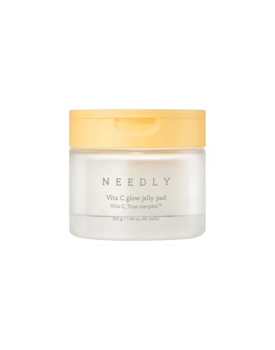 NEEDLY | Vita C Glow Jelly Pad | Tampone toner illuminante per esfoliazione, cura delle imperfezioni e miglioramento del tono