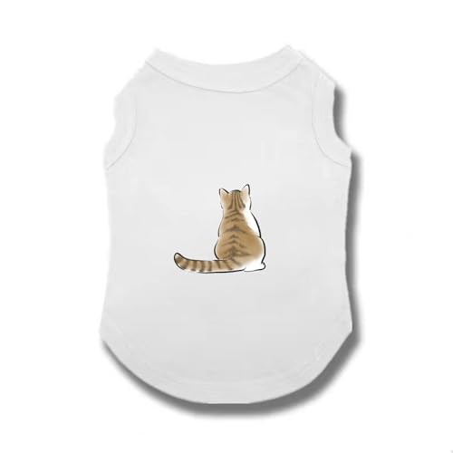 ZSDGBZ 犬 服 L ルームウェア 着せやすい 袖なし かわいい 犬の服 犬洋服 タンクトップ 着脱 簡単 服 春 夏 白 春夏 中型犬 小型犬 大型犬 女の子 男の子 おしゃれ Tシャツ 可愛い ダックスフンド
