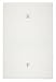Leviton 88114 002-000 1-Blank Oversized Wall Plate, 1 Gang, 5-1/4 in L X 3-1/2 in W 0.255 in T, Smooth, 1 Pack White