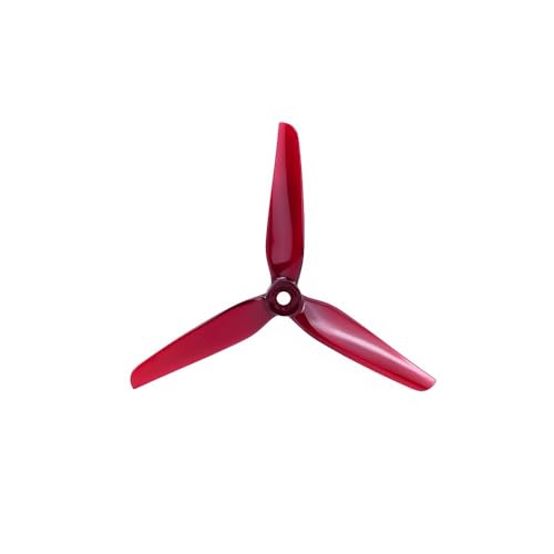 Hélices 5.1X3.8X3 à 3 pales renforcées rouge pour drone FPV 5 pouces et Manta 5 Pro
