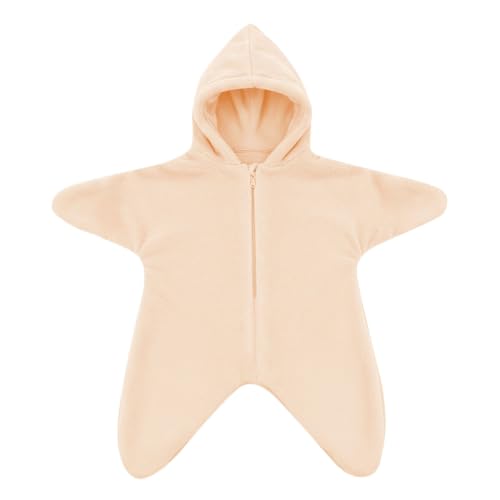 KSADZAIE Baby Starfish Onesie Fleece Hooded Infant Star Suit Romper - image 4
