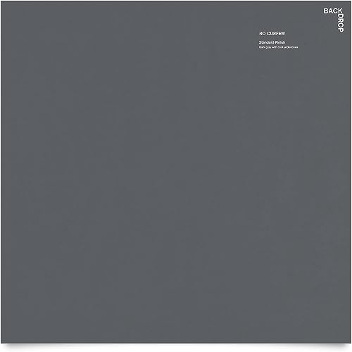 BACKDROP Premium Interior Paint Large Adhesive Paint Swatch NO CURFEW - Dark Gray With Cool Undertones 12" x 12" Color Sample