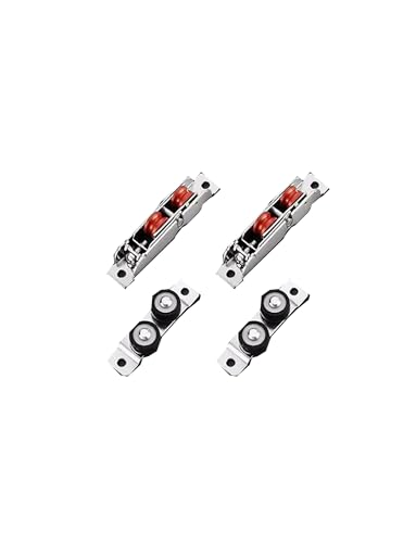 Kit de riel para puerta corredera de 3 pistas, sistema de riel de aleación de aluminio para armarios y divisiones, 170 cm / 5.6ft, acabado negro elegante