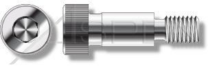 (100pcs) #4-40 X 1/2" Shoulder Screws,Hex Socket Drive, Stainless Steel, Ships Free in USA by Aspen Fasteners, AFC032-440X12-00100