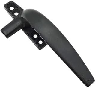 Window Handles Aluminum Alloy Window Handle with Lock Inner Flat Open Inner Open Curtain Timber Casement Window Sliding Door Handles Hardware Window Handle (Color : Black, Size : Right)