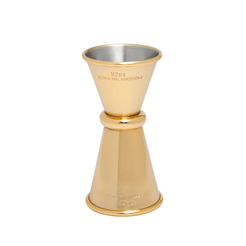 Cocktail Kingdom® Japanese Style Jigger — ½oz / ¾oz (Gold-Plated)