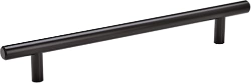 Image of Amerock 10 Pack 7 inch Bar Pulls Matte Black Drawer Pull | 7 inch (178mm) Center-to-Center Mounting Distance and 9-3 /8 inches Overall Length, Durable Zinc Cabinet Hardware