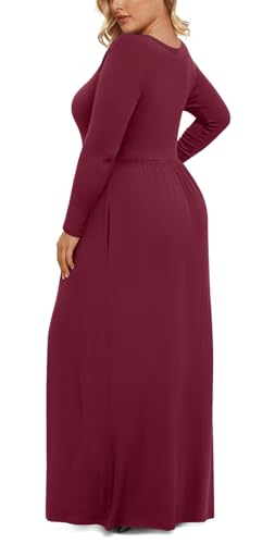 Image of LONGYUAN Women's Plus Size Maxi Dresses for Curvy Women Casual Long Dress XL-6XL