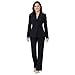 Marycrafts Women's Business Outfit Blazer Wide Leg Pant Suits Set for Work 14 Black