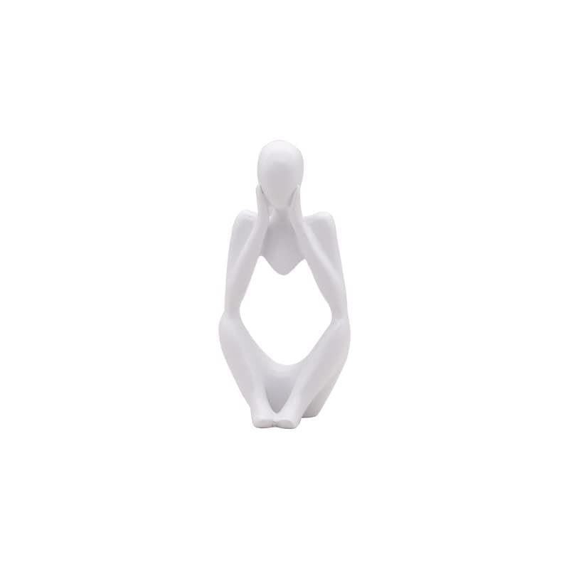 Sculpture abstraite grise en résine ZXQUEGF pour décoration intérieure moderne