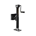 Trailer Valet Side Mount Trailer Jack with Drill-Powered Operation and Wheel Attachment, 5,000 LB Static Capacity, Wrinkle Black Finish, Manual Crank and Drill Adapter Included