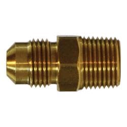 10255 Adapter, 1/4 in Male Flared x 1/8 in Male NPTF, Brass (9 Pack)