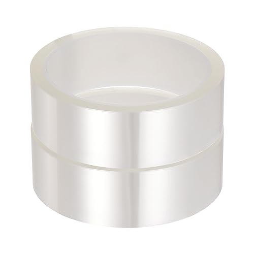 Image of HARFINGTON 2 Rolls Heat Tape High Temperature Heat Resistant Tape 30mmx33m(108ft) Sublimation Thermal Heat Transfer Tape for Sublimation Press No Residue, Clear
