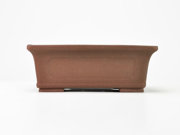盆栽　盆栽鉢　植木鉢　和鉢　紫泥長方鉢 盆栽 盆栽鉢 植木鉢 和鉢 紫泥長方鉢 紫泥隅切額面
