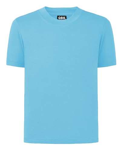 Image of QBK 2T to Youth Neon Shirt Kids UPF 50+ Dry Fit Athletic Short Sleeve Rash Guard T Shirts for Boys Girls Sports Undershirt
