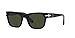 Persol Unisex PO3269S Square Sunglasses, Black/Green, 54 mm