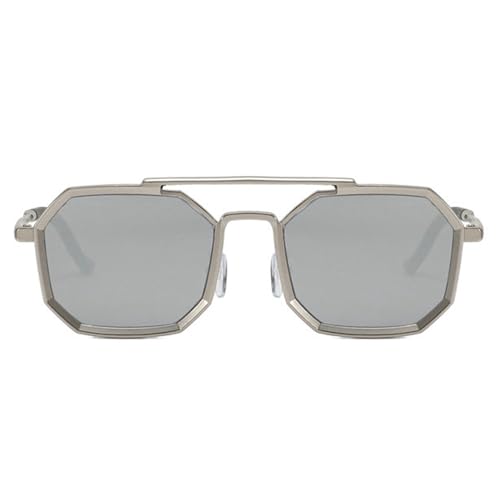 helena Vintage Small Sunglasses Men Polygon Sunglasses Vintage Double beam Metal Sunglasses Punk Square Sun Glasses2