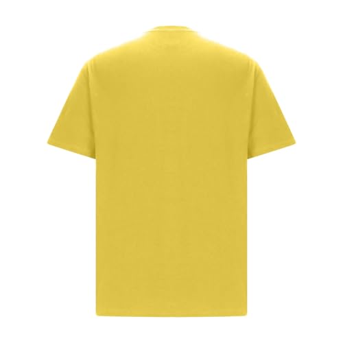 2025 Men's Loose Fit Solid Color Crewneck T-Shirt Summer Running Fitness Top