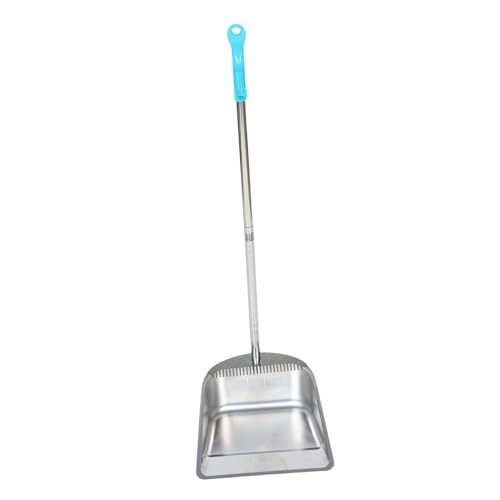 iplusmile Recogedor De Basura Multifuncional De Acero Inoxidable para Exteriores con Mango Largo Ideal para Jardinería Excavación Garaje Etc Color Plateado