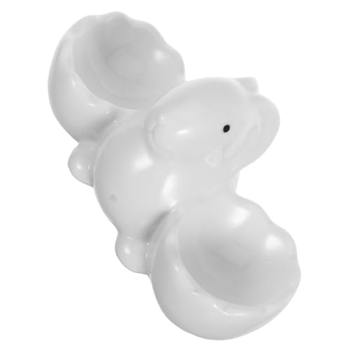 OKUMEYR Easter Egg Display Stand Ceramic Bunny Egg Holder for Kitchen Restaurant Party Dec