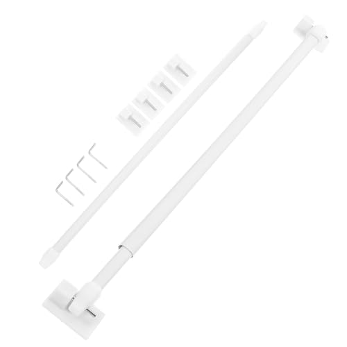 TOVINANNA Barra Telescópica Adhesiva para Cortinas Pequeñas 30-45 CM 2 Unidades Barra de Tensión Ajustable para Visillos Adecuado para Cocina Dormitorio y Hotel