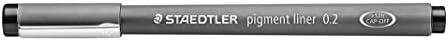 STAEDTLER 30801-9BKD Pigment Liner Fineliner Pen - Black, 0.1 mm (Blister of 1)