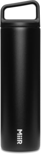 MiiR Wide Mouth Water Bottle - 20oz Insulated Water Bottle in Stainless Steel with Double Wall Vacuum Insulation, Leakproof Design, Keeps Drinks Hot or Cold