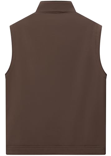Image of VtuAOL Men's Lightweight Softshell Vest Outdoor Quilted Vest Sleeveless Jacket for Travel Hiking Golf