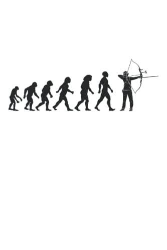 tir à l'arc: Archer Evolution Flèches Arc long |Cahier DIN A5 6x9 pouces |cahier de journal de planificateur |120 pages |Livre de graisse pointillé