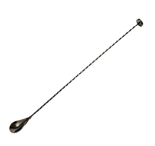 Mezclador de Cuchara cóctel Acero Inoxidable 30/40 cm, coctelera Barra patrón en Espiral chapada Cobre(40cmGunmetal Black)