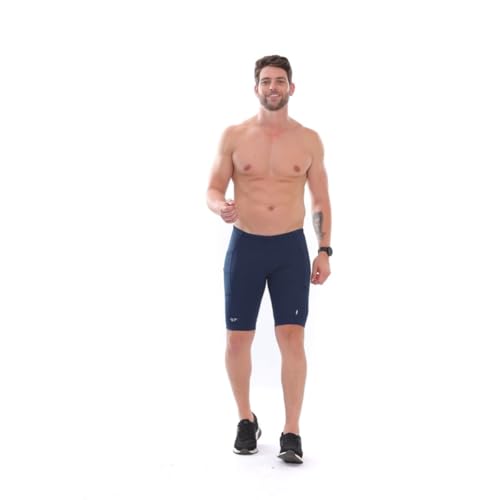 Kit 2 Bermudas De Compressão Masculina Com Bolso Corrida Sem Costura Anti Assadura (BR, Alfa, M, Reg