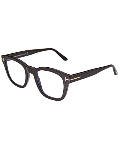 Tom Ford frame (TF-5542-B 001), Shiny Black, Shiny Rose Gold 'T' Logo / Blue Bloc, 50/22/146