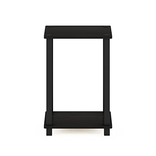 Image of Furinno Simplistic Toolless Small 2-Tier Night Stand, Black Espresso