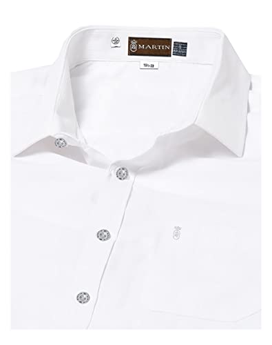 Image of Martin PACEMAKER Formal Shirt Regular Fit with Full Sleeves & Spread Collar(White)