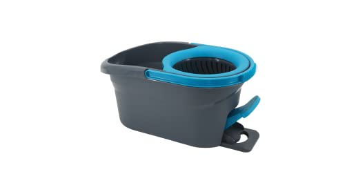 SP Berner - Cubo de Limpieza Tornado - Escurridor Rotatorio de Pedal - Sistema Fácil Vertido - Protección Salpicaduras - Capacidad 12 L - con Mopa y Palo - Fabricado en España con Plástico Reciclado