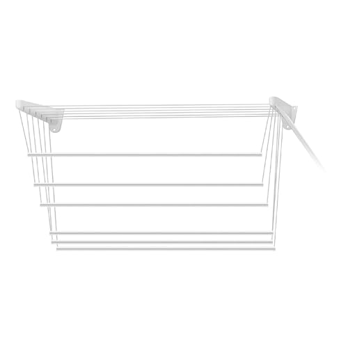 Jumbo Tendedero de Pared/Techo plastificado, Acero, Multicolor, Steed 120 cm