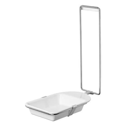 1 x Drip Tray for ARNOMED Soap Dispenser, Drip Tray with Holder for 500 ml Disinfectant Dispenser, Collection Tray White for Soap Dispenser for Wall Mounting, Drip Protection Disinfectant Dispenser