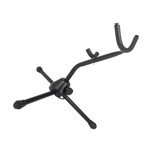 Hemobllo Saxophonhalterung Klappbar für Altsaxophon mit Schwammkissen Tragbarer Saxophonständer zur Aufbewahrung und Präsentation Schwarzer Saxophonständer für Musikunterricht und Zuhause