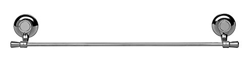 ta da Towel Bar with Two Twist-to-Grip Suction Cups, Rust-Resistant Stainless Steel, No Tools, Holds up to 11 lbs