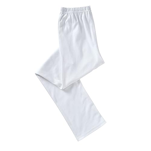 Catalog Classics Womens Casual Knit Pull on Pants for Women, Elastic Waist Pants - White, Large4