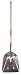 RAZOR-BACK Aluminum Scoops, 17.75 x 14.5 Blade, 48 in White Ash Straight Handle 53127