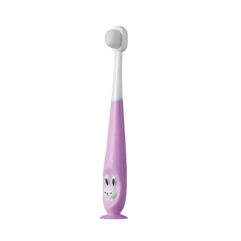 THE LITTLE LOOKERS Baby Toothbrush I Supersoft Bristles & Section Cup Base Tooth Brush for Kids/Babies/Toddlers - Purple